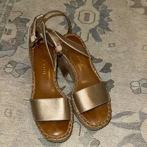 Kelly & Katie Gold Espadrille Shoes with Champagne Elegance